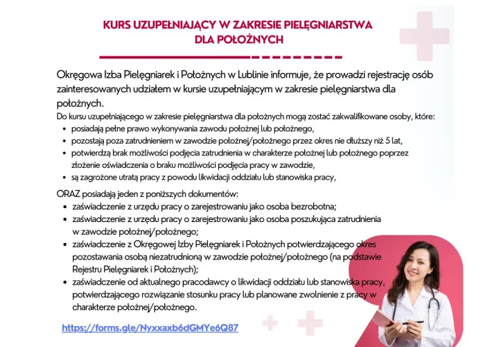 Kurs rko dla pielęgniarek online. Rejestracja na kurs uzupełniający dla położnych. Szczegóły i wymagania.
